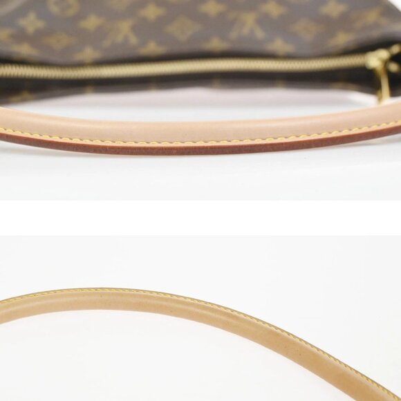 LOUIS VUITTON Logo Looping GM Shoulder Bag Monogram Leather Brown M51145 26RL728 - Picture 8 of 15